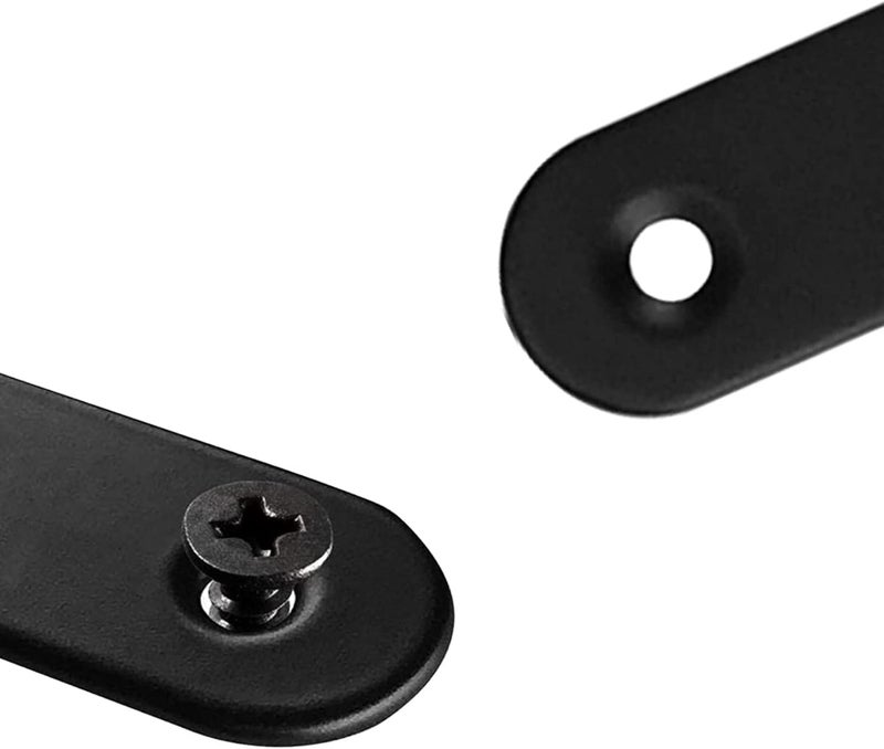 WYSUMMER Black Flat Brace, 20Pcs Metal Mending Brackets, Straight Corner Braces with 40Pcs Screws (Black, 16x56mm) - Image 3